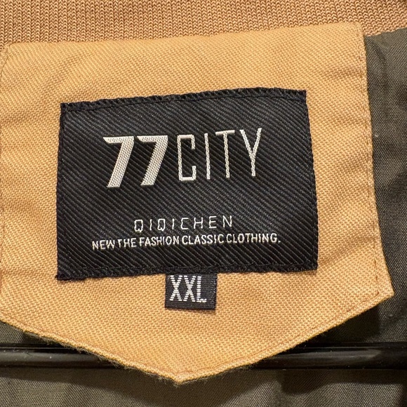 Men's Tan Military Jacket - Picture 2 of 3